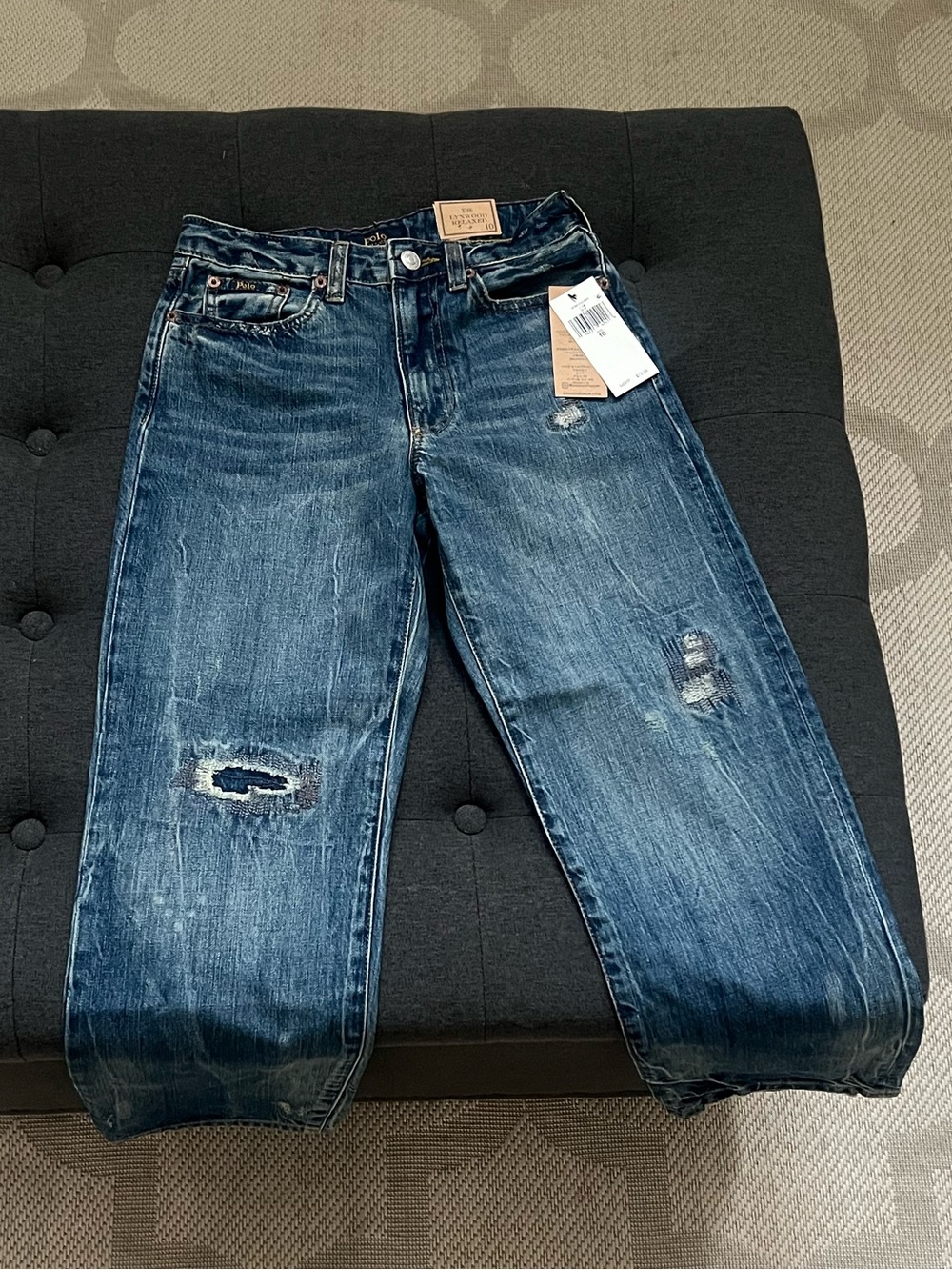 Ralph Lauren Distressed Dark Blue Boys Jeans